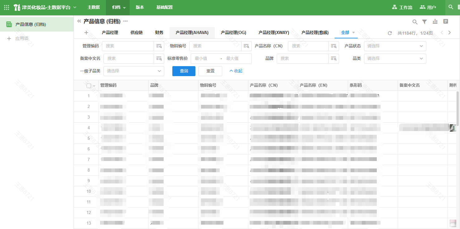 敏捷自研: 津美化妆品主数据管理项目